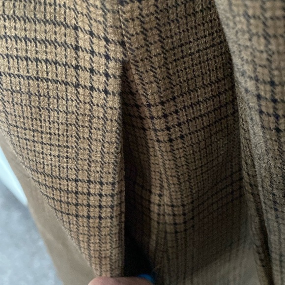 Buckle Black Plaid Trench Jacket Taupe & Black Sz M NWOT - Picture 6 of 8